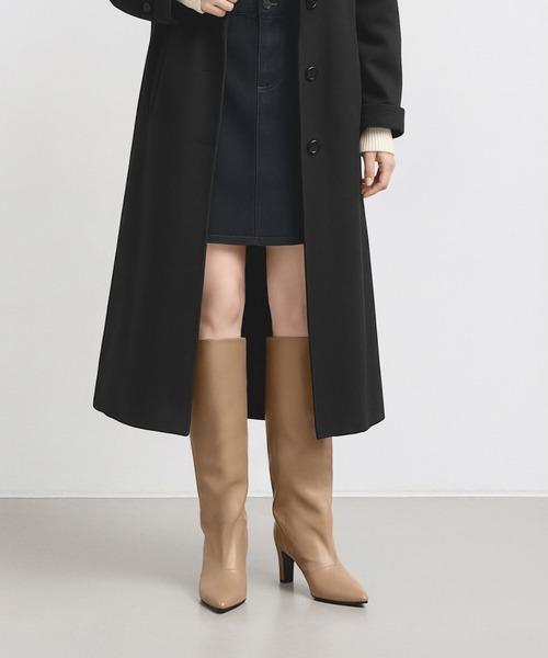 mamian ワイドシャフトポインテッドトゥロングブーツ mamian｜ワイドシャフトポインテッドトゥロングブーツ | Rakuten