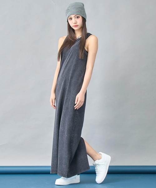 ANAP（アナップ）の「ケミカルウォッシュ タンク ロングワンピース（ワンピース・レディース・ブラウン/ライトグレー/ブラック系その他・FREE）」の5枚目の写真