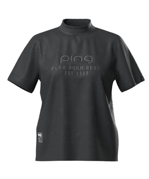 PING(ピン)の「【PING APPAREL】ジャガードメッシュ半添えハイネックニットプルオーバー <GOLD> (LADIES)(ニット/セーター・レディース・ホワイト/ブラック/イエロー・LL/S/L/M)」の5枚目の写真