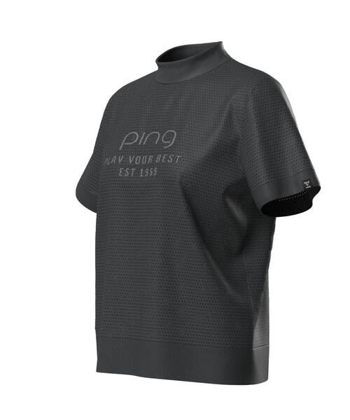 PING(ピン)の「【PING APPAREL】ジャガードメッシュ半添えハイネックニットプルオーバー <GOLD> (LADIES)(ニット/セーター・レディース・ホワイト/ブラック/イエロー・LL/S/L/M)」の6枚目の写真