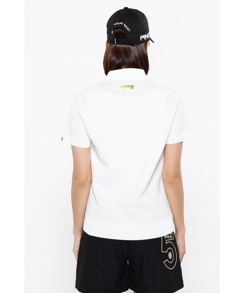 PING(ピン)の「【PING APPAREL】ジャガードメッシュ半添えハイネックニットプルオーバー <GOLD> (LADIES)(ニット/セーター・レディース・ホワイト/ブラック/イエロー・LL/S/L/M)」の16枚目の写真