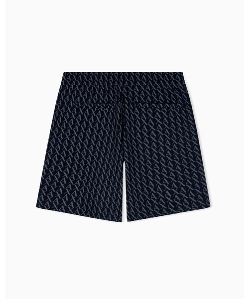 ARMANI EXCHANGE(アルマーニエクスチェンジ)の「【A|X アルマーニ エクスチェンジ】オールオーバーロゴ スウェットハーフパンツ(スウェットパンツ・メンズ・ホワイト/ブラック・LARGE/SMALL/MEDIUM/X-SMALL/X-LARGE)」の5枚目の写真