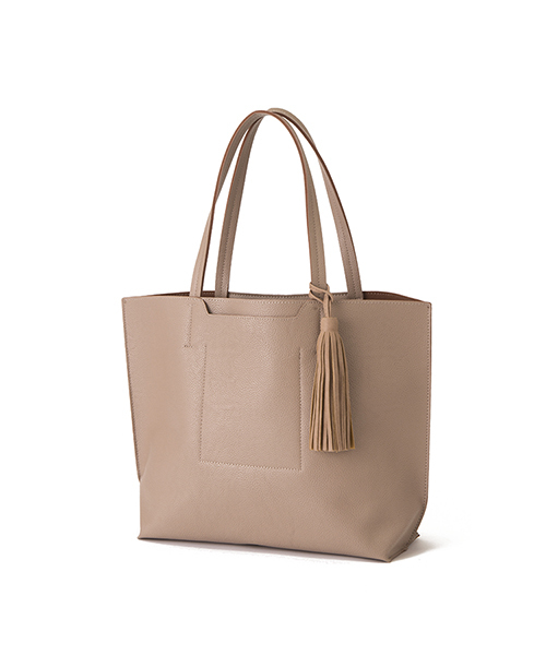 HITCH HIKE MARKET（ヒッチハイクマーケット）の「インサイドタッセルトートL（トートバッグ・レディース・ベージュ/ブラック/ピンク系その他/ブラウン/グレー・ONESIZE）」の8枚目の写真