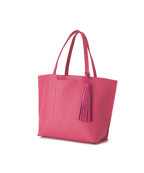 HITCH HIKE MARKET（ヒッチハイクマーケット）の「インサイドタッセルトートL（トートバッグ・レディース・ベージュ/ブラック/ピンク系その他/ブラウン/グレー・ONESIZE）」の10枚目の写真