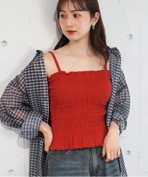 tiptop | カップ付シャーリングキャミソール(キャミソール)