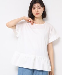 Dessin | ◆【洗える】ラッフルドッキングカットソー(Tシャツ/カットソー)