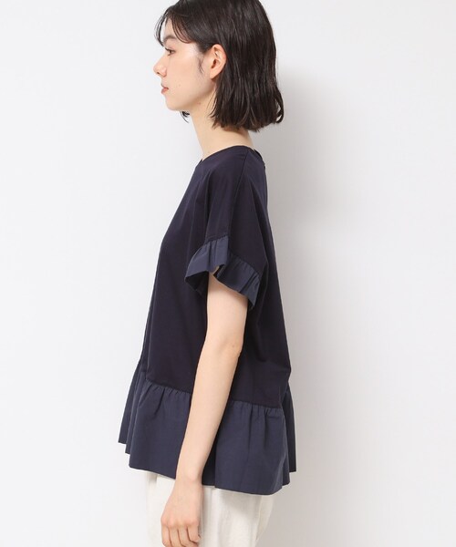 Dessin(デッサン)の「◆【洗える】ラッフルドッキングカットソー(Tシャツ/カットソー・レディース・ネイビー/ホワイト系/オリーブ・02/03/01)」の17枚目の写真