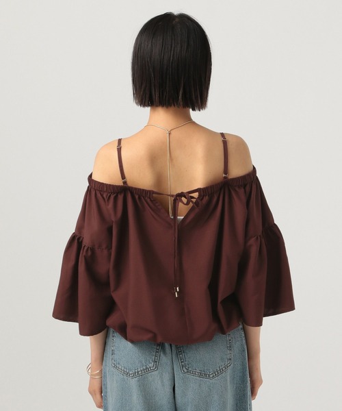 BAYFLOW(ベイフロー)の「オフショルダーブラウス(シャツ/ブラウス・レディース・ブラウン/オフホワイト/ベージュ・FREE)」の17枚目の写真
