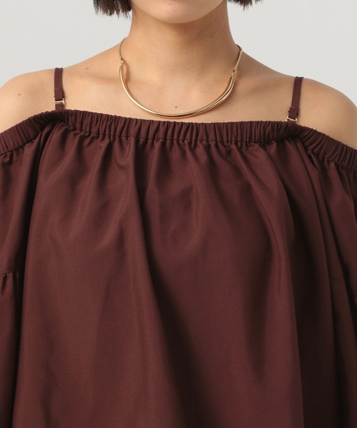 BAYFLOW(ベイフロー)の「オフショルダーブラウス(シャツ/ブラウス・レディース・ブラウン/オフホワイト/ベージュ・FREE)」の16枚目の写真