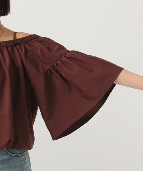 BAYFLOW(ベイフロー)の「オフショルダーブラウス(シャツ/ブラウス・レディース・ブラウン/オフホワイト/ベージュ・FREE)」の15枚目の写真