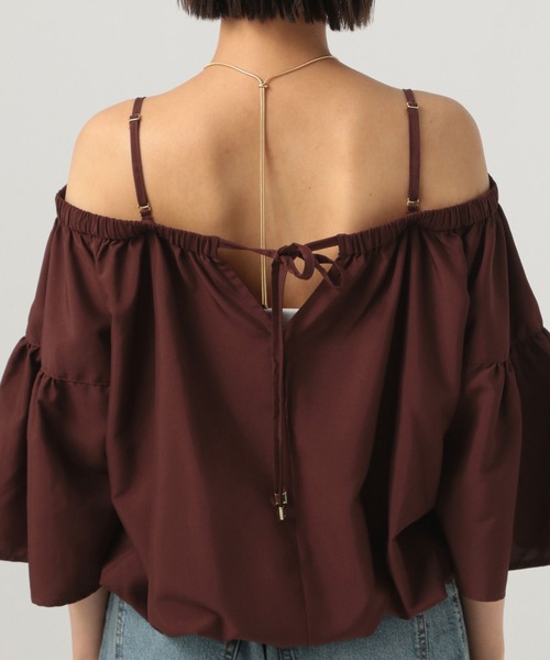 BAYFLOW(ベイフロー)の「オフショルダーブラウス(シャツ/ブラウス・レディース・ブラウン/オフホワイト/ベージュ・FREE)」の13枚目の写真