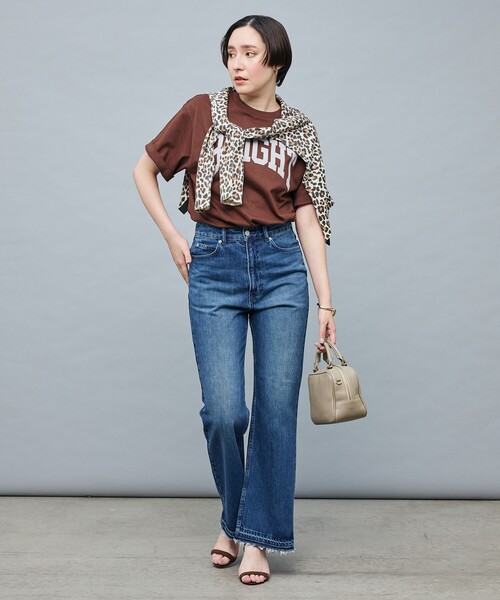 Rie Miller(リエミラー)の「【RM denim】ハイウエストソフトフレアデニム(デニムパンツ・レディース・インディゴブルー/ブラック・L/M/S/XS)」の7枚目の写真