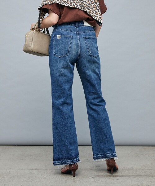 Rie Miller(リエミラー)の「【RM denim】ハイウエストソフトフレアデニム(デニムパンツ・レディース・インディゴブルー/ブラック・L/M/S/XS)」の9枚目の写真