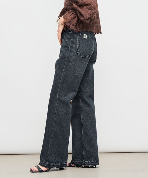 セール】【RM denim】ハイウエストソフトフレアデニム（デニムパンツ