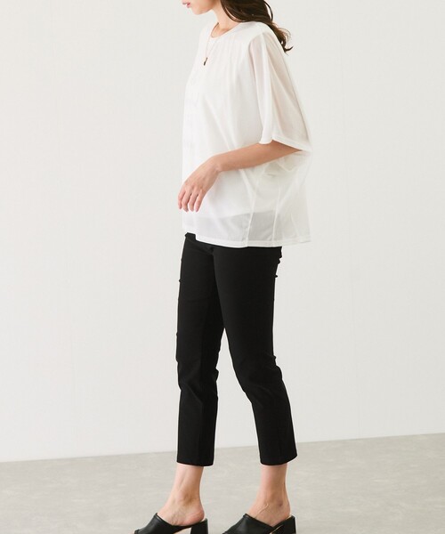 Jayro(ジャイロ)の「シースルー重ねプルオーバー(Tシャツ/カットソー・レディース・ホワイト系その他/ブラック・M)」の15枚目の写真