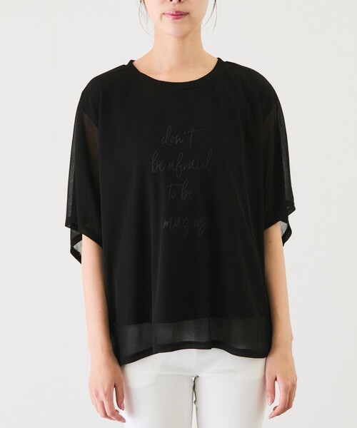 Jayro(ジャイロ)の「シースルー重ねプルオーバー(Tシャツ/カットソー・レディース・ホワイト系その他/ブラック・M)」の20枚目の写真