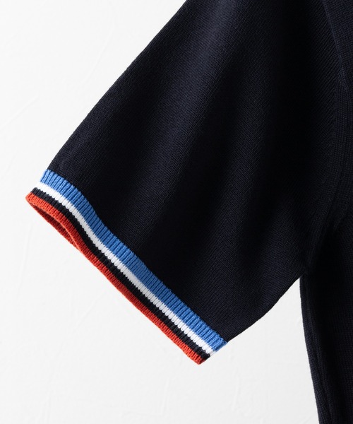 Gabicci(ガビッチ)の「Gabicci サターン コントラスト ティップド クルーニットTシャツ(Tシャツ/カットソー・メンズ・カーキ/ネイビー/ホワイト・MEDIUM/LARGE)」の10枚目の写真