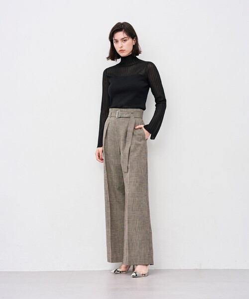uncrave(アンクレイヴ)の「グレンチェック ワイドパンツ(その他パンツ・レディース・ライトグレー系5/ブラウン系5・1/0/2)」の6枚目の写真