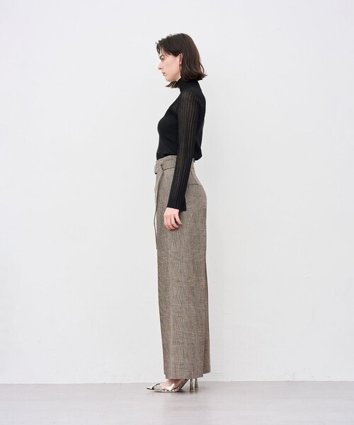 uncrave(アンクレイヴ)の「グレンチェック ワイドパンツ(その他パンツ・レディース・ライトグレー系5/ブラウン系5・1/0/2)」の8枚目の写真