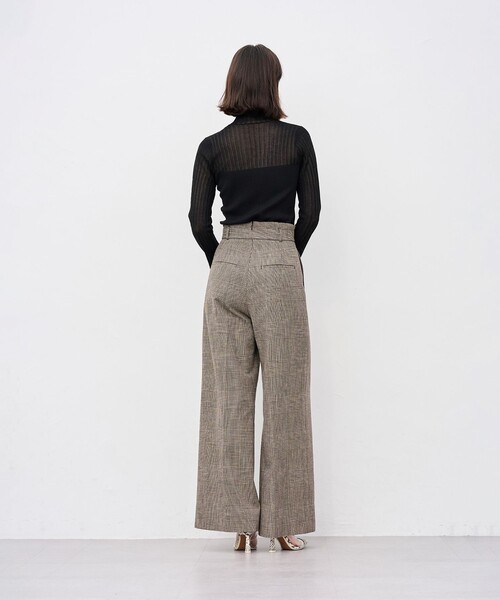 uncrave(アンクレイヴ)の「グレンチェック ワイドパンツ(その他パンツ・レディース・ライトグレー系5/ブラウン系5・1/0/2)」の9枚目の写真