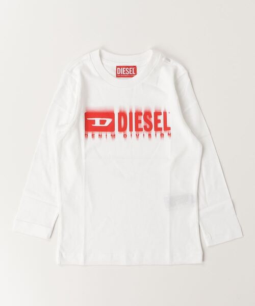 DIESEL KIDS(ディーゼルキッズ)の「DIESEL(ディーゼル)Kids & Junior ブランドロゴ長袖Tシャツカットソー(Tシャツ/カットソー・キッズ・ホワイト/レッド/ブルー/ブラック・4Y/6Y/8Y/10Y/12Y/14Y/16Y)」の1枚目の写真