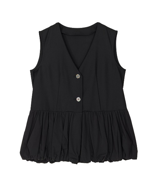 トップス AMERI PEPLUM BALLOON BACK OPEN VEST PEPLUM BALLOON BACK OPEN VEST（ベスト）｜Ameri（アメリ）の