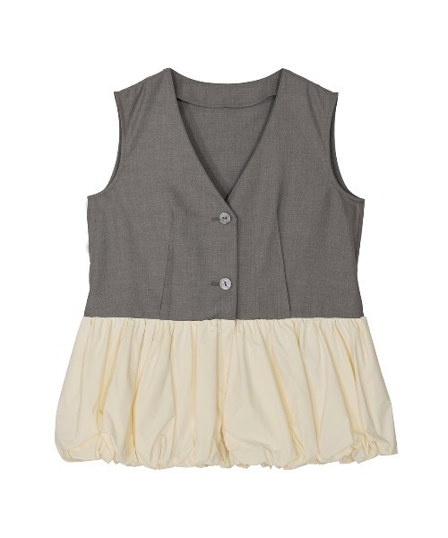 トップス AMERI PEPLUM BALLOON BACK OPEN VEST PEPLUM BALLOON BACK OPEN VEST（ベスト）｜Ameri（アメリ）の