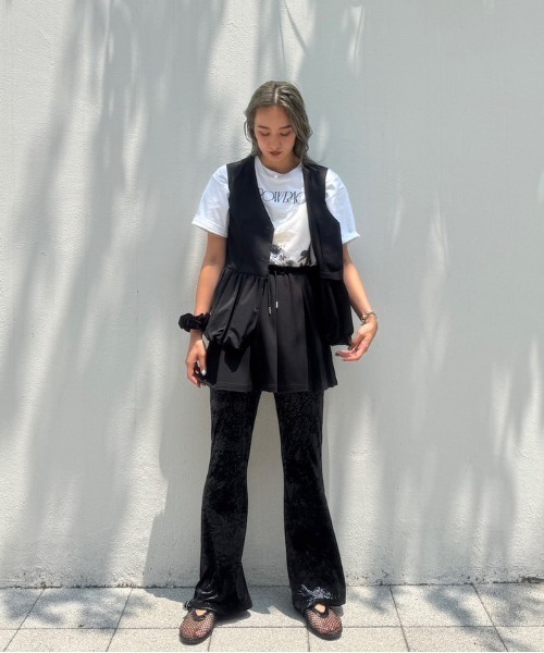 トップス AMERI PEPLUM BALLOON BACK OPEN VEST PEPLUM BALLOON BACK OPEN VEST（ベスト）｜Ameri（アメリ）の