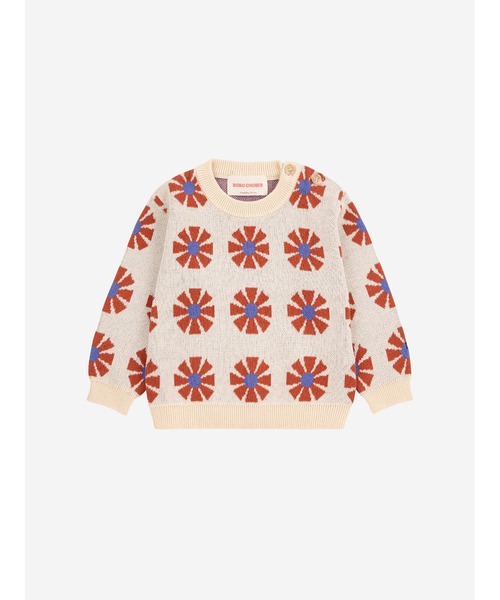 BOBO CHOSES(ボボショーズ)の「Kaleidoscope all over jacquard jumper(ニット/セーター・キッズ・オフホワイト・6MONTH/9MONTH/18MONTH/24MONTH)」の1枚目の写真