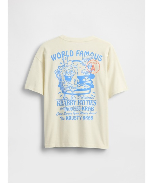 GAP(ギャップ)の「リラックスフィット グラフィックTシャツ (キッズ)(Tシャツ/カットソー・キッズ・ネイビー/オフホワイト/ブルー・110cm/120cm/130cm/140cm/150cm/160cm)」の1枚目の写真