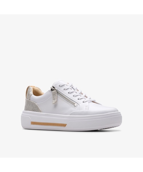 Clarks（クラークス）の「Hollyhock Zip / ホリーホックジップ（シルバーコンビレザー）（スニーカー・レディース・シルバー・UK3/UK3.5/UK4/UK4.5/UK5/UK5.5/UK6）」の4枚目の写真