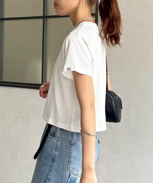 U.S. POLO ASSN.(ユーエスポロアッスン)の「クロップドT(Tシャツ/カットソー・レディース・ネイビー/グレー/ホワイト/ブラック/ブラウン・FREE)」の6枚目の写真