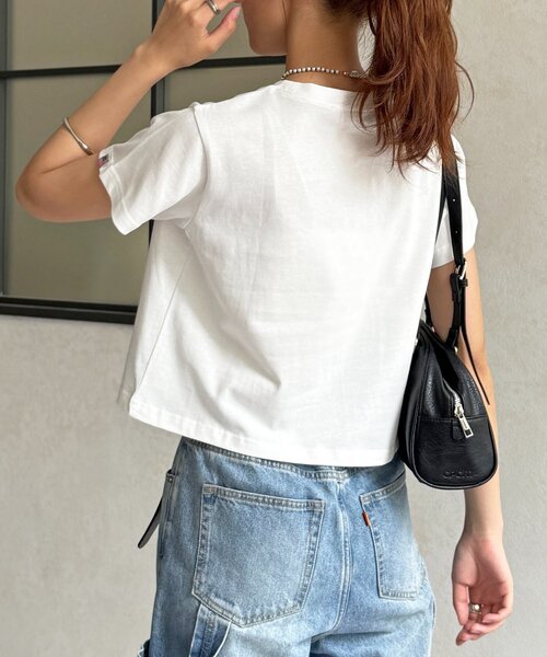 U.S. POLO ASSN.(ユーエスポロアッスン)の「クロップドT(Tシャツ/カットソー・レディース・ネイビー/グレー/ホワイト/ブラック/ブラウン・FREE)」の7枚目の写真