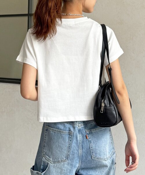 U.S. POLO ASSN.(ユーエスポロアッスン)の「クロップドT(Tシャツ/カットソー・レディース・ネイビー/グレー/ホワイト/ブラック/ブラウン・FREE)」の8枚目の写真