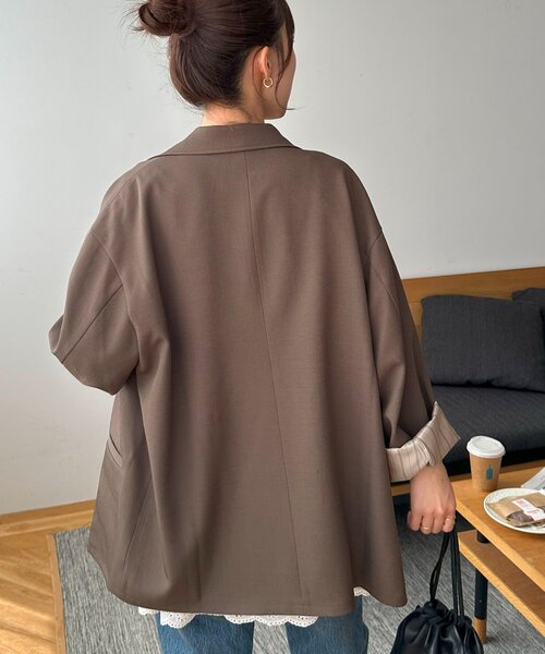 セール】【ユニセックス】Wブレストオーバージャケット（テーラード