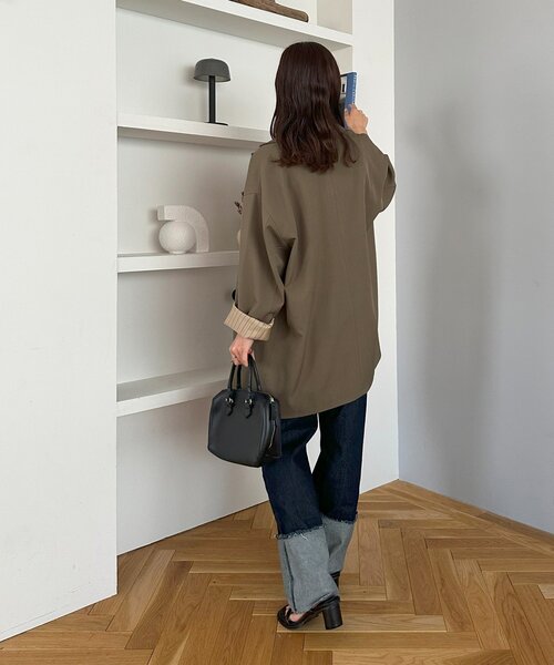 DISCOAT(ディスコート)の「【ユニセックス】Wブレストオーバージャケット(テーラードジャケット・レディース・ベージュ/ブラウン/ダークグレー・FREE/SHORT)」の17枚目の写真