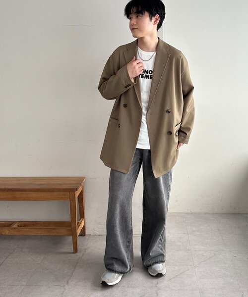 セール】【ユニセックス】Wブレストオーバージャケット（テーラード