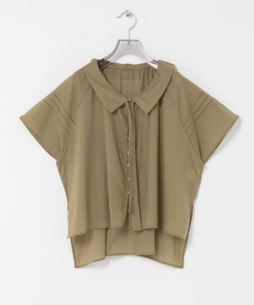 URBAN RESEARCH（アーバンリサーチ）の「ハーフスリーブフリルカラーブラウス（シャツ/ブラウス・レディース・オフホワイト/ブラック/グリーン系その他・FREE）」の13枚目の写真