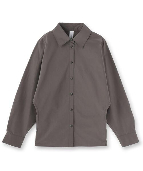 PROVOKE （プロヴォーク）の「provoke（プロヴォーク）【別注カラーあり】ウエストシェイプシャツ（シャツ/ブラウス・レディース・ホワイト/チャコールグレー・00）」の2枚目の写真