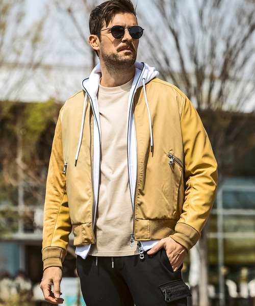 1PIU1UGUALE3  RELAX （ウノピゥウノウグァーレトレ リラックス）の「1PIU1UGUALE3 RELAX(ウノピゥウノウグァーレトレ リラックス)ブライト ストレッチ クレイジーパターン ブルゾン (中綿/防寒)（ブルゾン・メンズ・カーキ/ブラック/ベージュ・S/M/L/XL/XXL）」の3枚目の写真