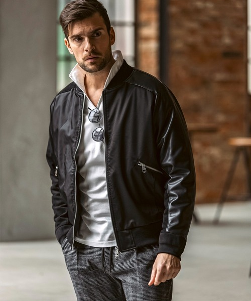 1PIU1UGUALE3  RELAX （ウノピゥウノウグァーレトレ リラックス）の「1PIU1UGUALE3 RELAX(ウノピゥウノウグァーレトレ リラックス)ブライト ストレッチ クレイジーパターン ブルゾン (中綿/防寒)（ブルゾン・メンズ・カーキ/ブラック/ベージュ・S/M/L/XL/XXL）」の7枚目の写真