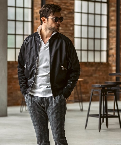 1PIU1UGUALE3  RELAX （ウノピゥウノウグァーレトレ リラックス）の「1PIU1UGUALE3 RELAX(ウノピゥウノウグァーレトレ リラックス)ブライト ストレッチ クレイジーパターン ブルゾン (中綿/防寒)（ブルゾン・メンズ・カーキ/ブラック/ベージュ・S/M/L/XL/XXL）」の9枚目の写真