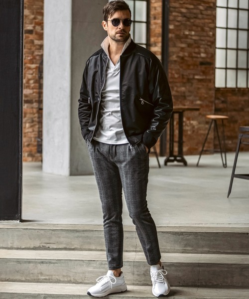 1PIU1UGUALE3  RELAX （ウノピゥウノウグァーレトレ リラックス）の「1PIU1UGUALE3 RELAX(ウノピゥウノウグァーレトレ リラックス)ブライト ストレッチ クレイジーパターン ブルゾン (中綿/防寒)（ブルゾン・メンズ・カーキ/ブラック/ベージュ・S/M/L/XL/XXL）」の10枚目の写真