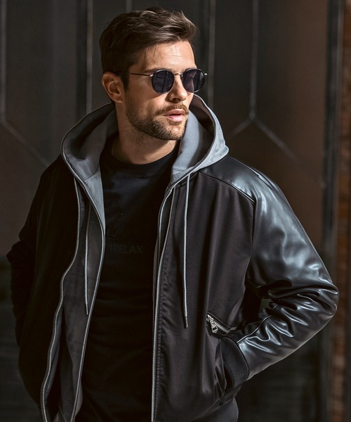 1PIU1UGUALE3  RELAX （ウノピゥウノウグァーレトレ リラックス）の「1PIU1UGUALE3 RELAX(ウノピゥウノウグァーレトレ リラックス)ブライト ストレッチ クレイジーパターン ブルゾン (中綿/防寒)（ブルゾン・メンズ・カーキ/ブラック/ベージュ・S/M/L/XL/XXL）」の13枚目の写真