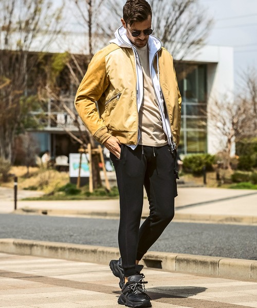 1PIU1UGUALE3  RELAX （ウノピゥウノウグァーレトレ リラックス）の「1PIU1UGUALE3 RELAX(ウノピゥウノウグァーレトレ リラックス)ブライト ストレッチ クレイジーパターン ブルゾン (中綿/防寒)（ブルゾン・メンズ・カーキ/ブラック/ベージュ・S/M/L/XL/XXL）」の20枚目の写真