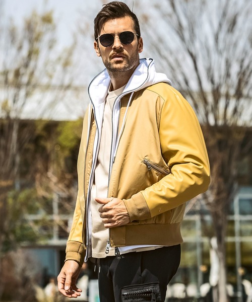 1PIU1UGUALE3  RELAX （ウノピゥウノウグァーレトレ リラックス）の「1PIU1UGUALE3 RELAX(ウノピゥウノウグァーレトレ リラックス)ブライト ストレッチ クレイジーパターン ブルゾン (中綿/防寒)（ブルゾン・メンズ・カーキ/ブラック/ベージュ・S/M/L/XL/XXL）」の21枚目の写真