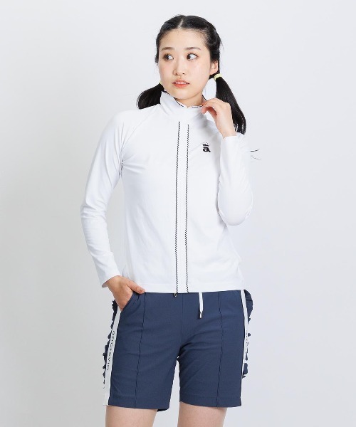 LADIES>スカラップステッチUV速乾プルオーバー（シャツ/ブラウス