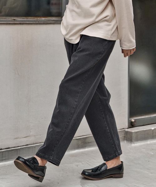 CAMBIO（カンビオ）の「mp13971- Fleece Lining Denim Balloon Pants デニムパンツ(CAM25AW-002)（デニムパンツ・メンズ・ネイビー/インディゴブルー/ブラック・M/S/L）」の19枚目の写真