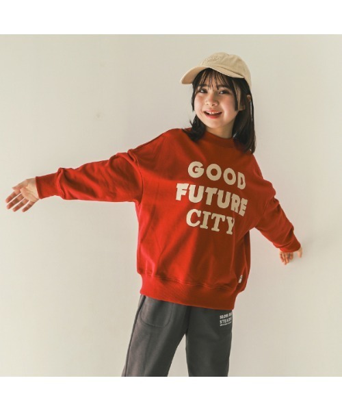 jeans-b（ジーンズベー）の「ジーンズベー GOOD FUTURE　トレーナー（スウェット・キッズ・チャコールグレー/レッド/ベージュ・150cm/140cm/160cm/130cm）」の3枚目の写真