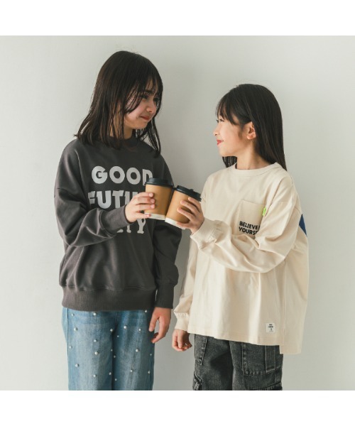 jeans-b（ジーンズベー）の「ジーンズベー GOOD FUTURE　トレーナー（スウェット・キッズ・チャコールグレー/レッド/ベージュ・150cm/140cm/160cm/130cm）」の13枚目の写真